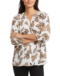 Nydj Pintuck Blouse Multi