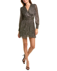 The Kooples Metallic Plisse Mini Dress 3 Metallic