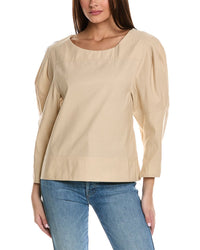 3.1 Phillip Lim Puff Sleeve Top Brown Multi 0