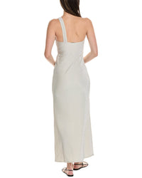 Weworewhat Ruched Asymmetrical Knit Maxi Dress