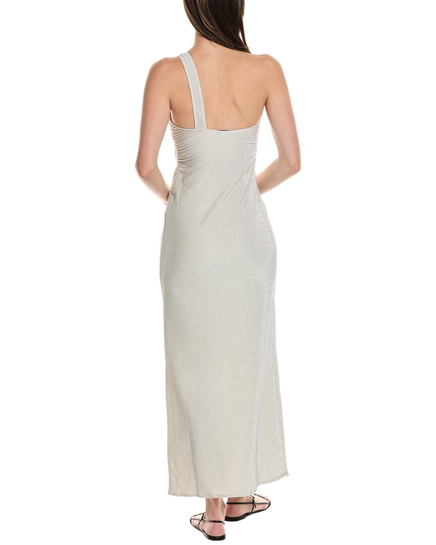 Weworewhat Ruched Asymmetrical Knit Maxi Dress