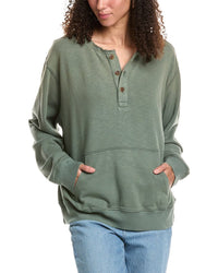 Katiejnyc Julia Vintage Henley Top Green