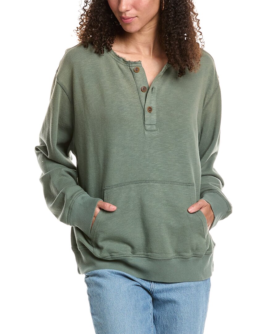 Katiejnyc Julia Vintage Henley Top Green