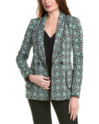 Diane Von Furstenberg Penelope Wool-Blend Jacket Green