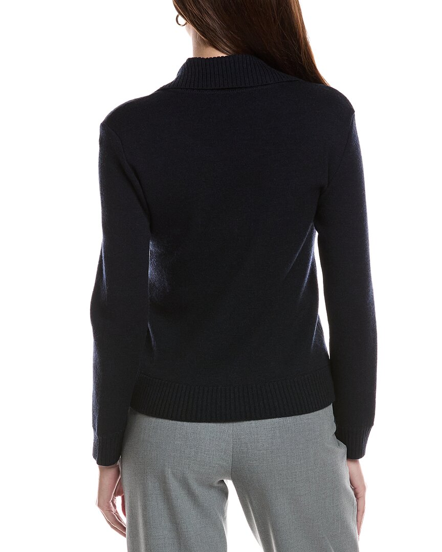 Bruno Magli Merino Wool Epaulet Sweater Jacket