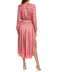 Elie Tahari Shirred Maxi Dress
