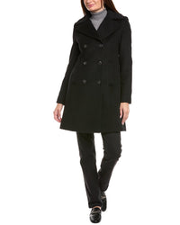 Fleurette Tailored Double-Breasted Wool-Blend Coat