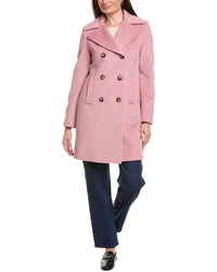 Fleurette Tailored Double-Breasted Wool-Blend Coat