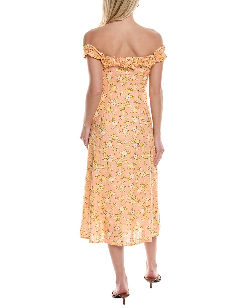 Reveriee Linen-Blend A-Line Dress