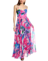 Hemant & Nandita Corseted Maxi Dress Pink