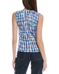St. John Printed Fine Gauge Knit Shell
