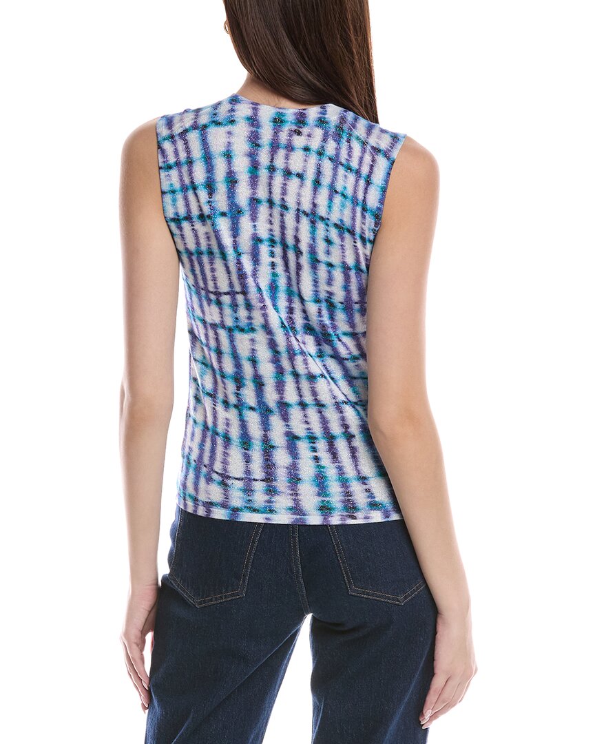 St. John Printed Fine Gauge Knit Shell