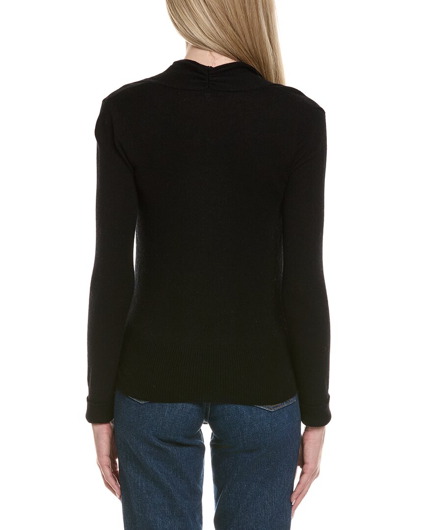 Sofiacashmere Modern Faux Wrap Wool & Cashmere-Blend Sweater
