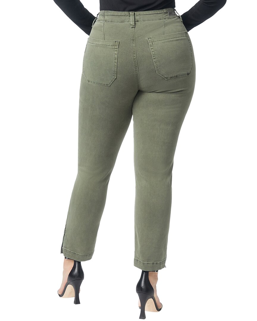 Paige Crush Crop Pant Vintage Ivy Green Utility Straight Jean