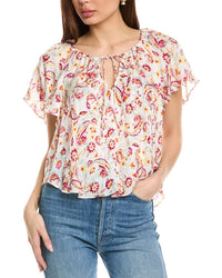 Isabel Marant E'toile Penelope Silk-Blend Blouse Beige 34