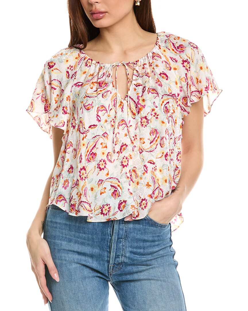 Isabel Marant E'toile Penelope Silk-Blend Blouse Beige 34