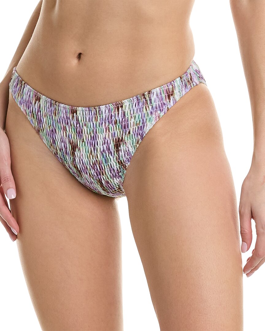 Tanya Taylor Valencia Smocked Bikini Bottom Multi Regular 0 (XS)