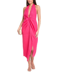Ramy Brook Nan Linen-Blend Maxi Dress Pink