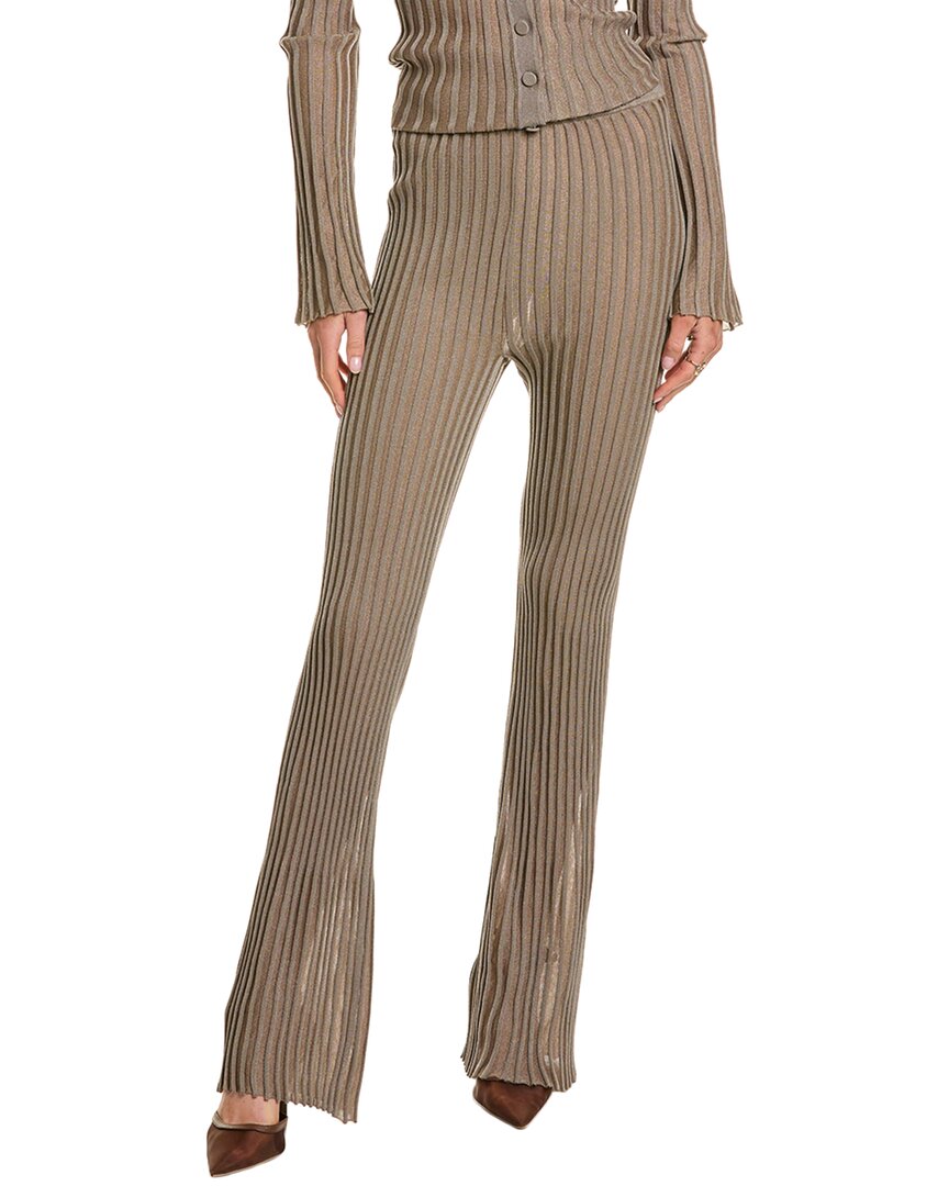 Nicholas Mireya Plaited Rib Pant Grey Multi Regular 12 (L)