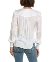 Bella Dahl Smocked Cuff Button Down Shirt