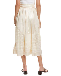 Ulla Johnson Pleated Silk & Linen-Blend Skirt