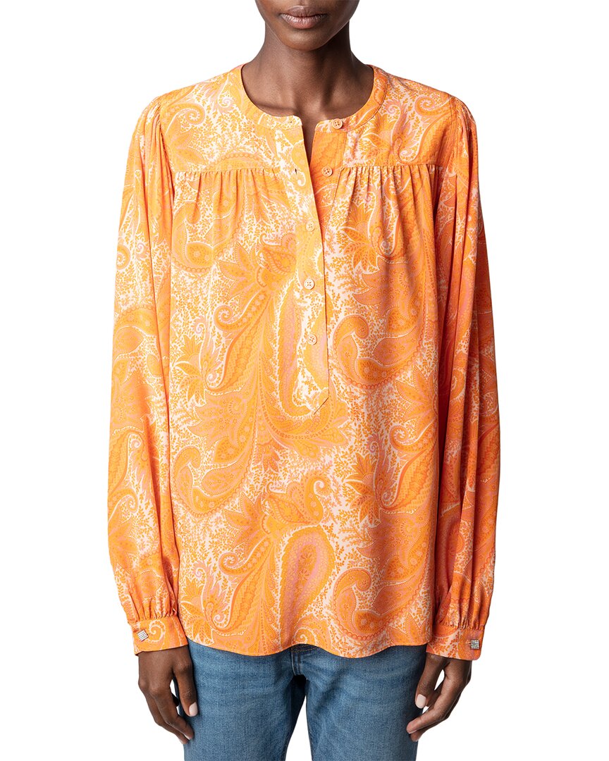 Zadig & Voltaire Tigy Silk Blouse Regular 0 (XS) Orange