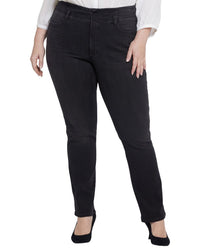 Nydj Plus Marilyn Cordoba Cliff High-Rise Straight Leg Jean Multi