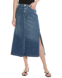 7 For All Mankind Midi Skirt Blue