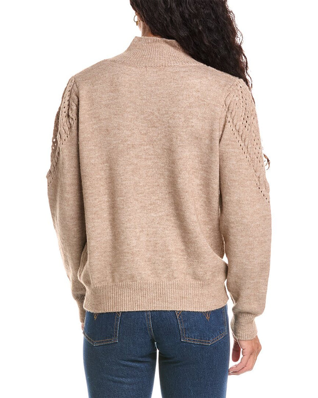 Anna Kay Pointelle Wool-Blend Sweater