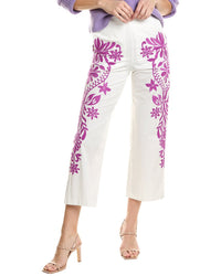Maje Embroidered Pant White