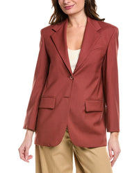 Weekend Max Mara Veber Wool Blazer Red