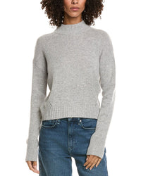 Incashmere Crop Mock Wool & Cashmere-Blend Sweater
