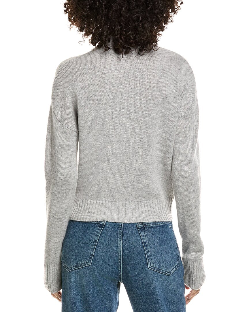 Incashmere Crop Mock Wool & Cashmere-Blend Sweater