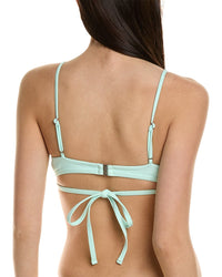 Simkhai Harlen Solid Tie-Front Bikini Top