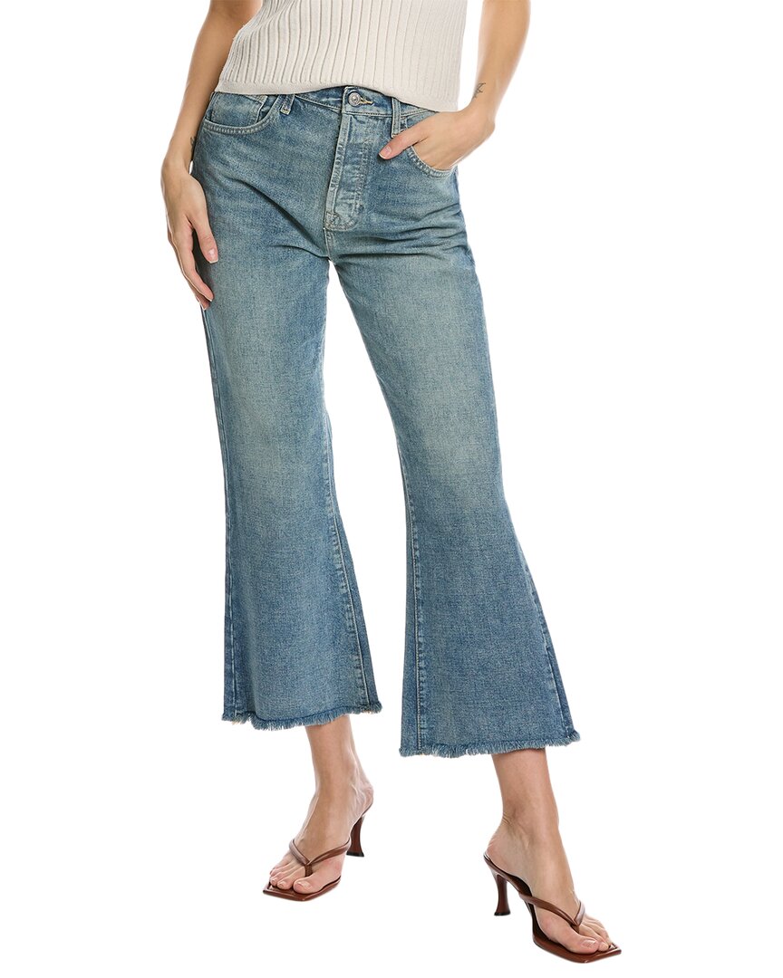 7 For All Mankind Tea Party Easy Boyfriend Bootcut Jean 23" Waist Blue