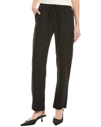 Enza Costa Twill Easy Linen-Blend Pant Black