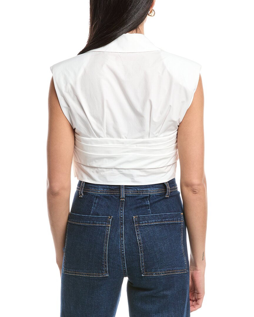 SIMKHAI Simkhai Emie Cropped Box Sleeve Top