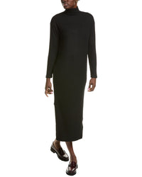 Enza Costa Turtleneck Sweaterdress Black