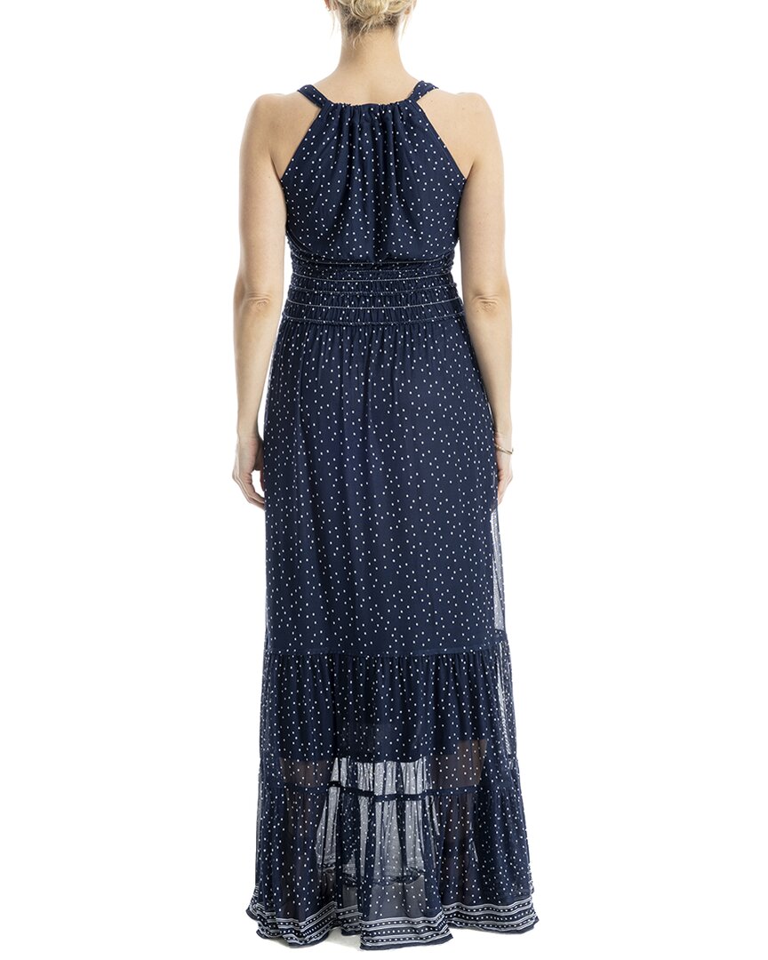 Max Studio Halter Nack Tiered Maxi Dress