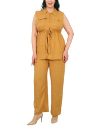 By Alba 2Pc Shirt & Pant Set Orange 10