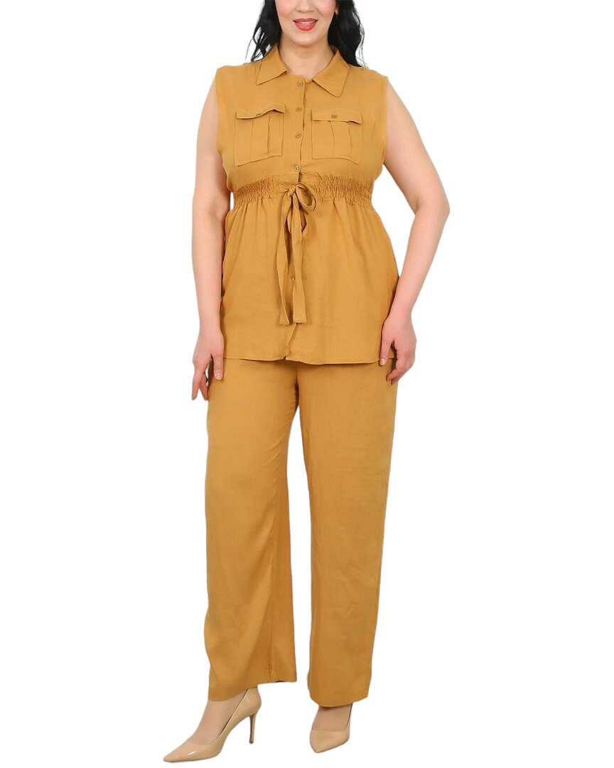 By Alba 2Pc Shirt & Pant Set Orange 10