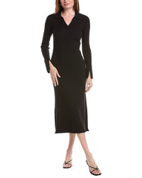 Elie Tahari Elie Tahari Polo Collar Neck Midi Dress