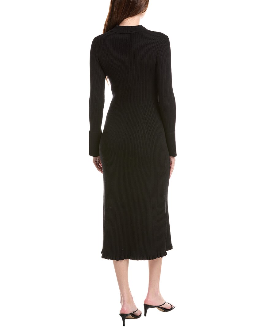 Elie Tahari Elie Tahari Polo Collar Neck Midi Dress