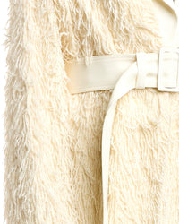 Helmut Lang Wool-Blend Fringe Coat
