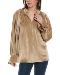 To My Lovers Ribbed Velvet Top Beige Regular 4 (S)