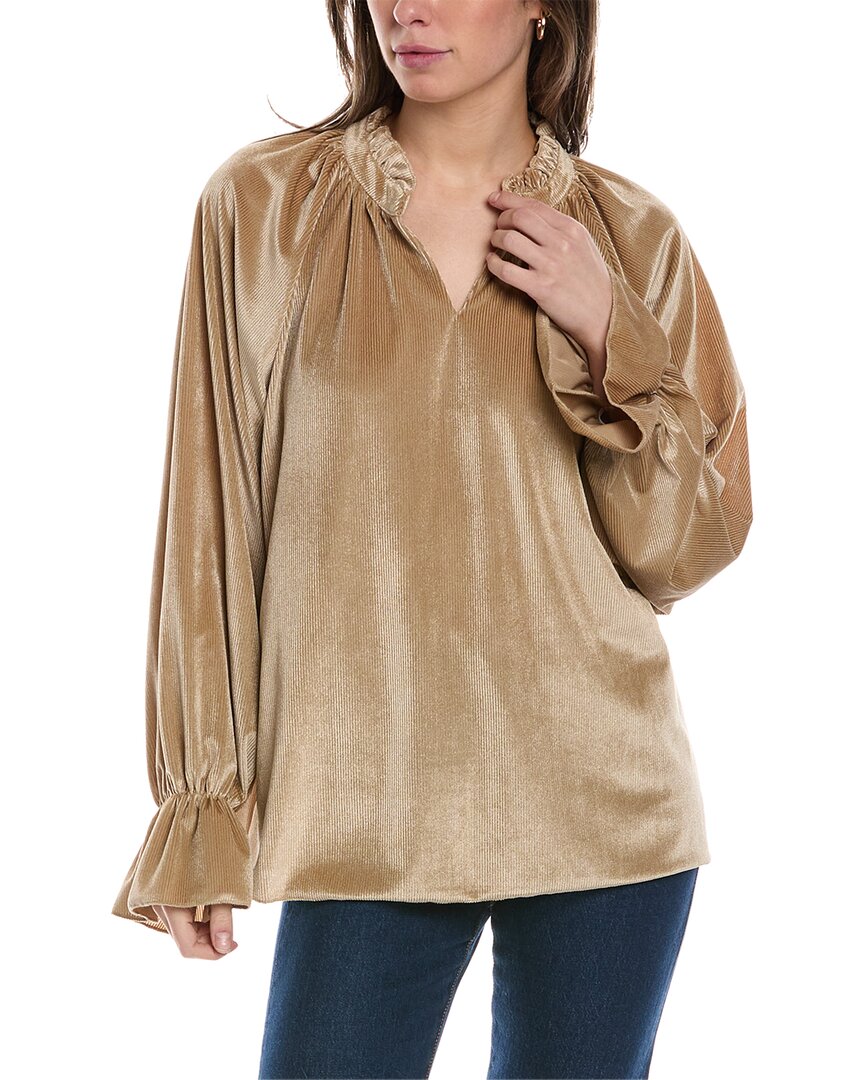 To My Lovers Ribbed Velvet Top Beige Regular 4 (S)