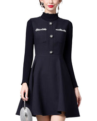 La Imperatrice Linen-Blend Mini Dress 10 Black