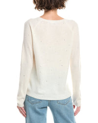 Incashmere Pearl Stud & Rhinestone Wool & Cashmere-Blend Sweater