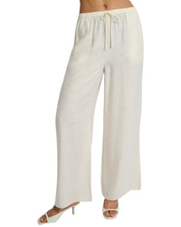 Onia Crinkle Wide Leg Drawstring Pant White