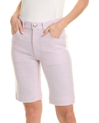 St. John Wool-Blend Short Purple